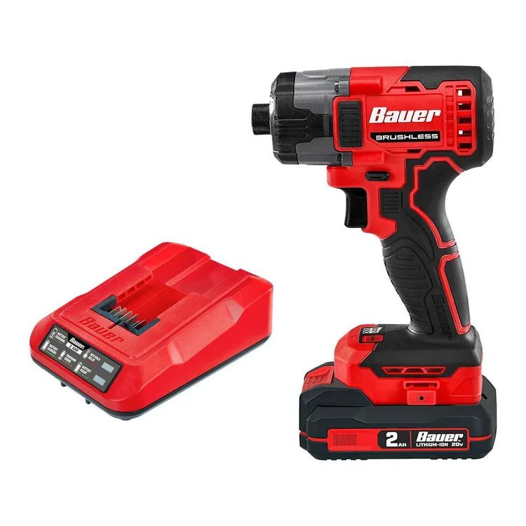 Kit Atornillador De Impacto 1/4" 20V Brushless (Bauer)